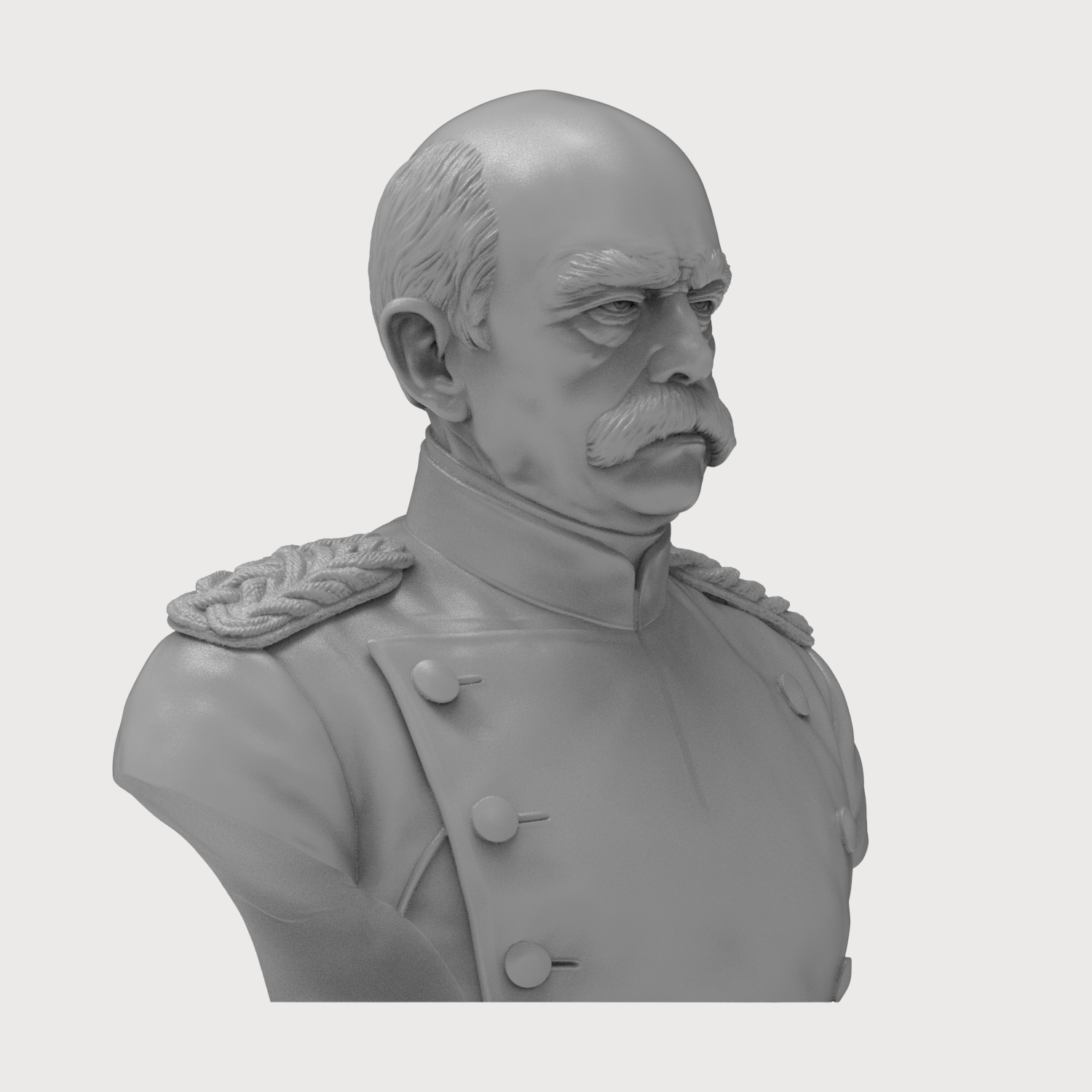 Otto von Bismarck 3D Printable Bust 3D Model