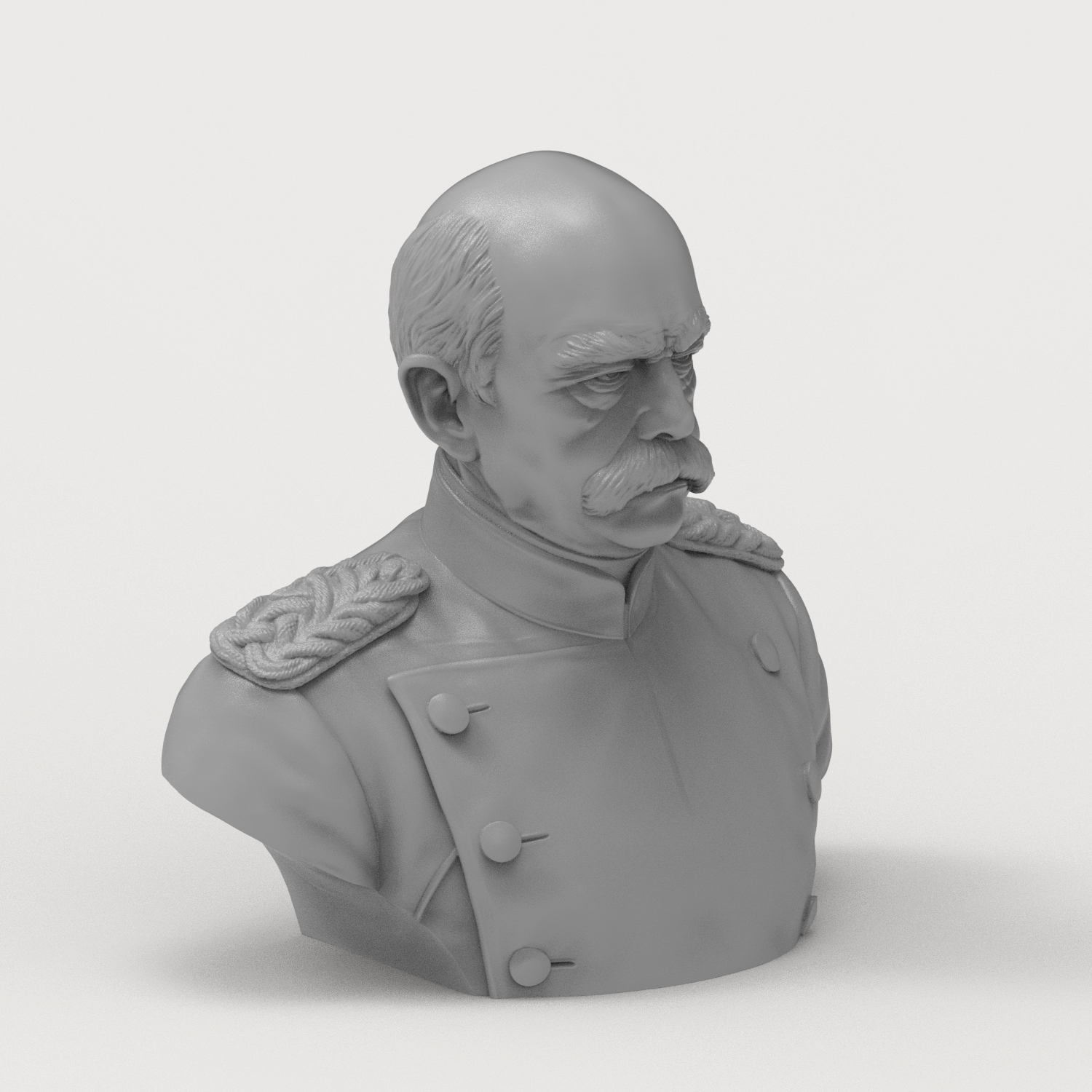 Otto von Bismarck 3D Printable Bust 3D Model