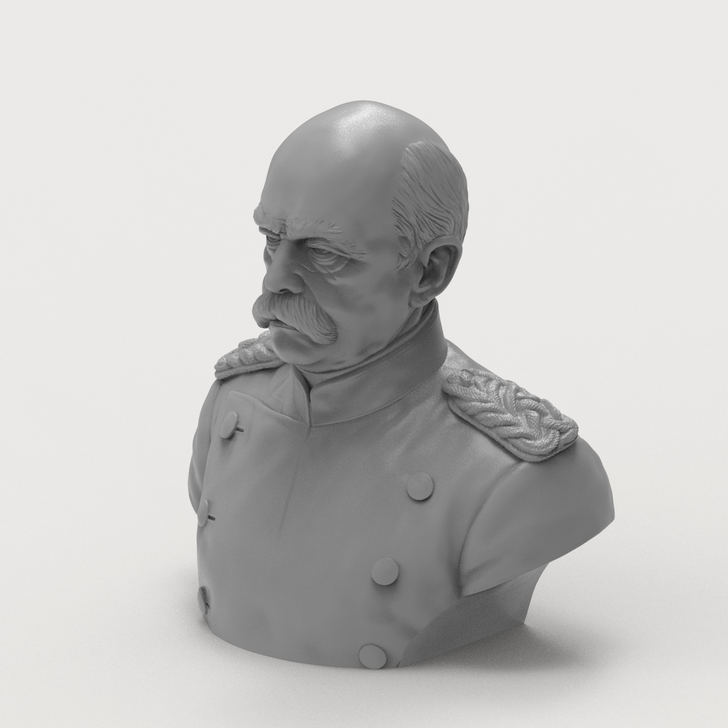 Otto von Bismarck 3D Printable Bust 3D Model