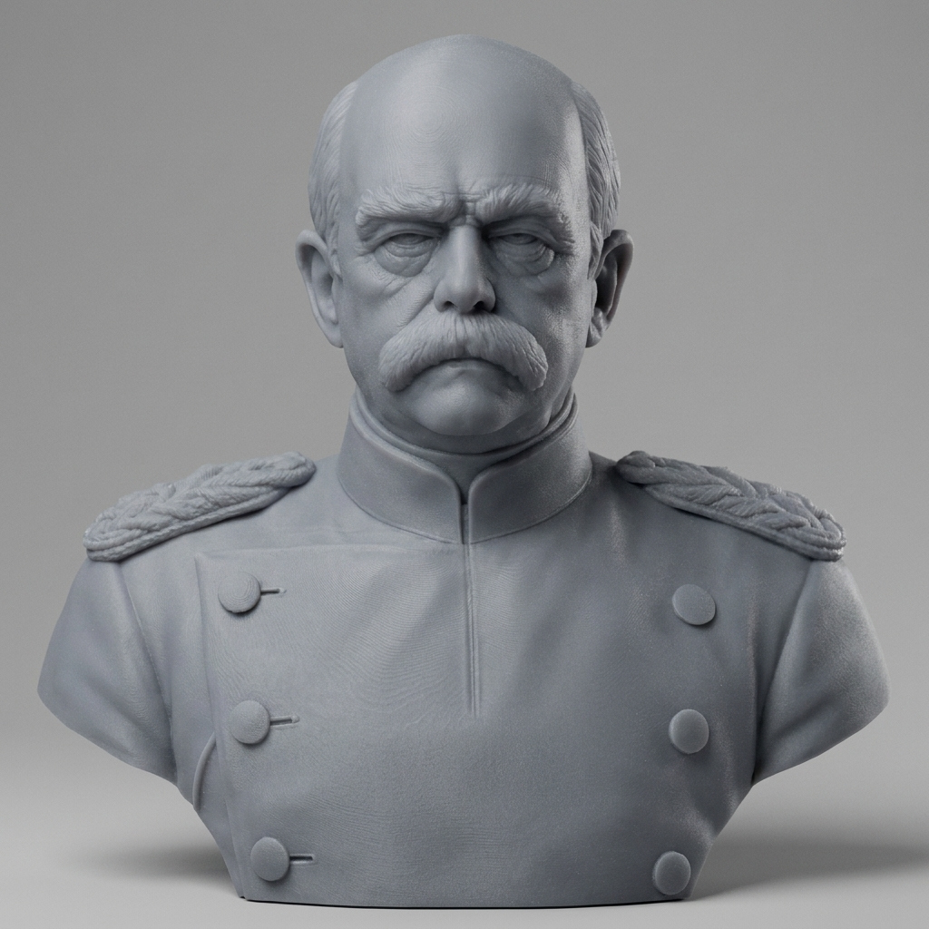 Otto von Bismarck 3D Printable Bust 3D Model