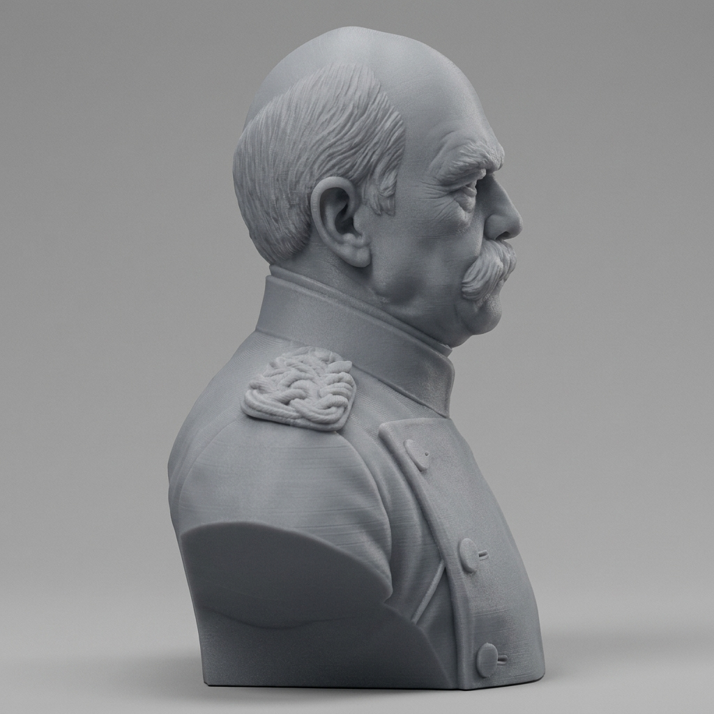 Otto von Bismarck 3D Printable Bust 3D Model