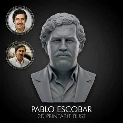 Pablo Escobar 3D Printable Bust