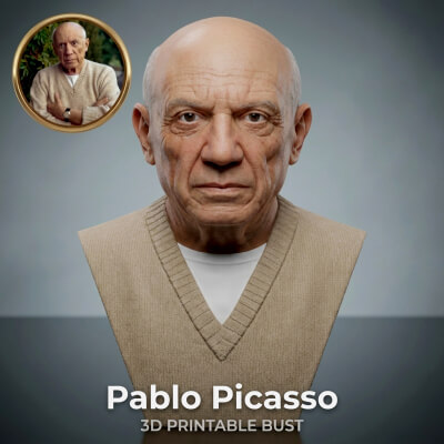 Pablo Picasso 3D Printable Bust
