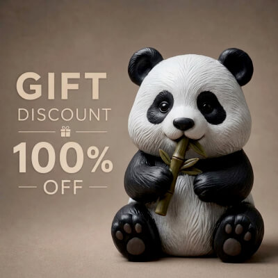 Panda 3D Printable Figurine