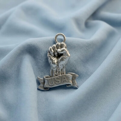 Patriotic Strength “USA Fist Pendant