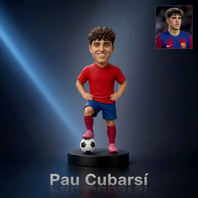 Pau Cubarsí Footballer Figurine 3D Print Model