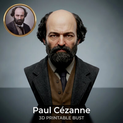 Paul Cézanne 3d Printable Bust
