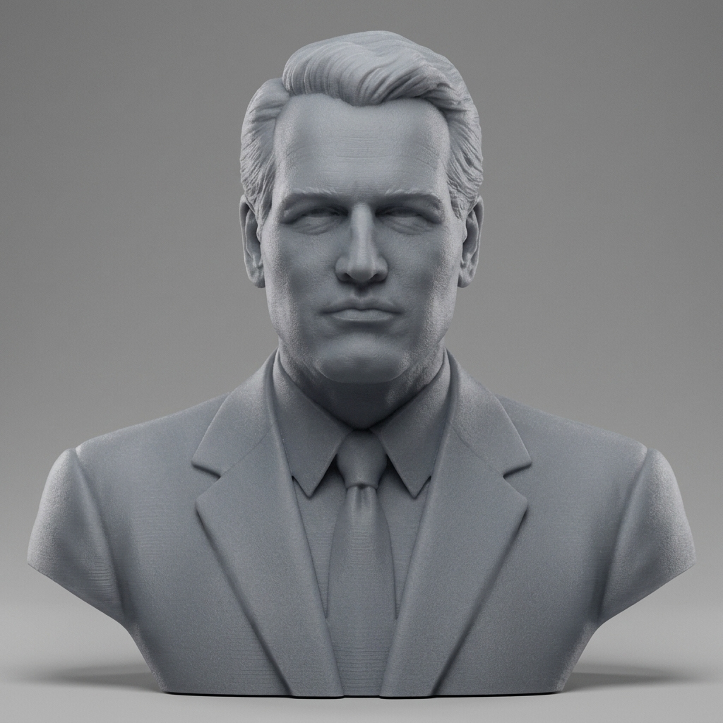 Paul Newman 3D Printable Bust 3D Model