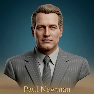 Paul Newman 3D Printable Bust