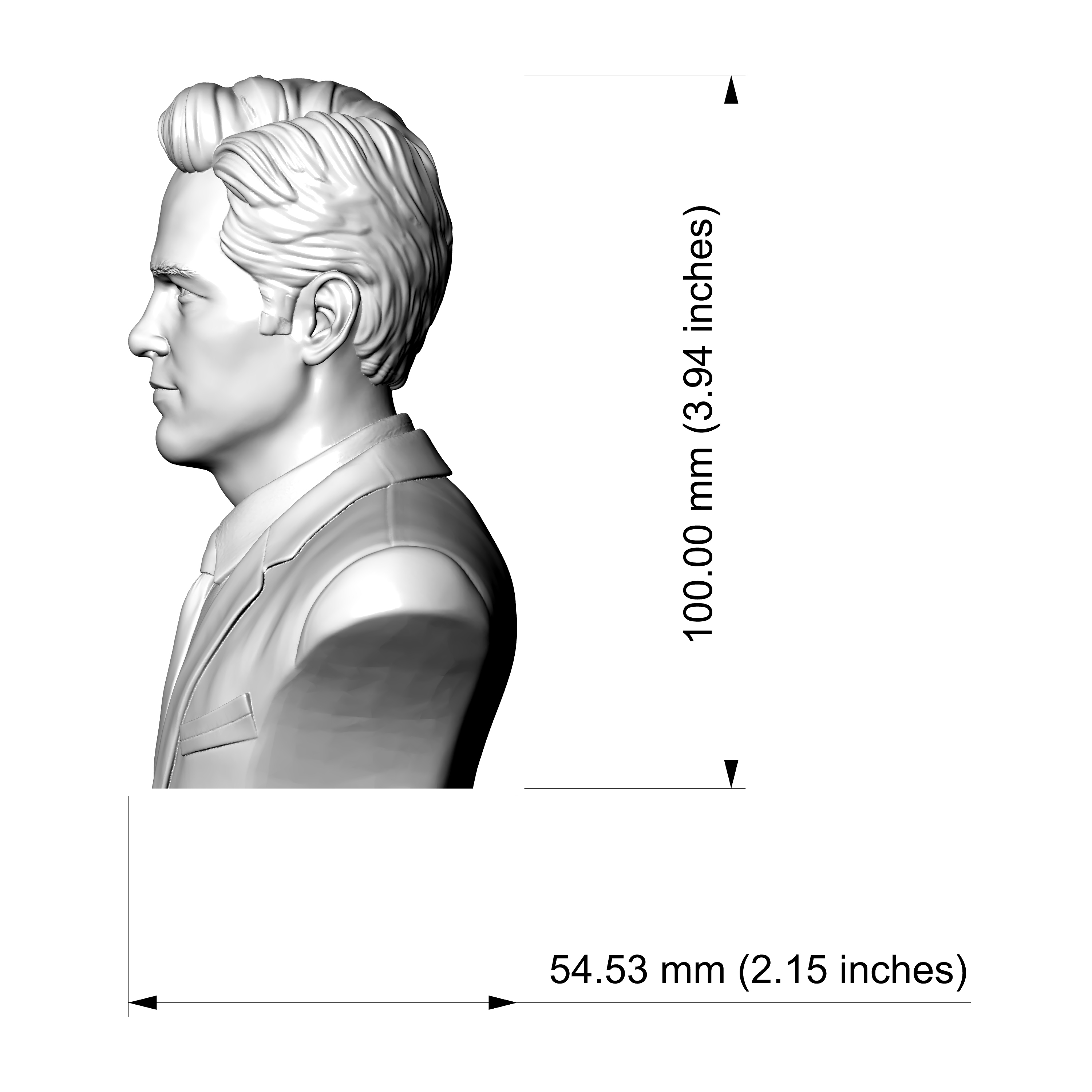 Paul Rudd Scott Lang 3D Printable Bust 3D Model