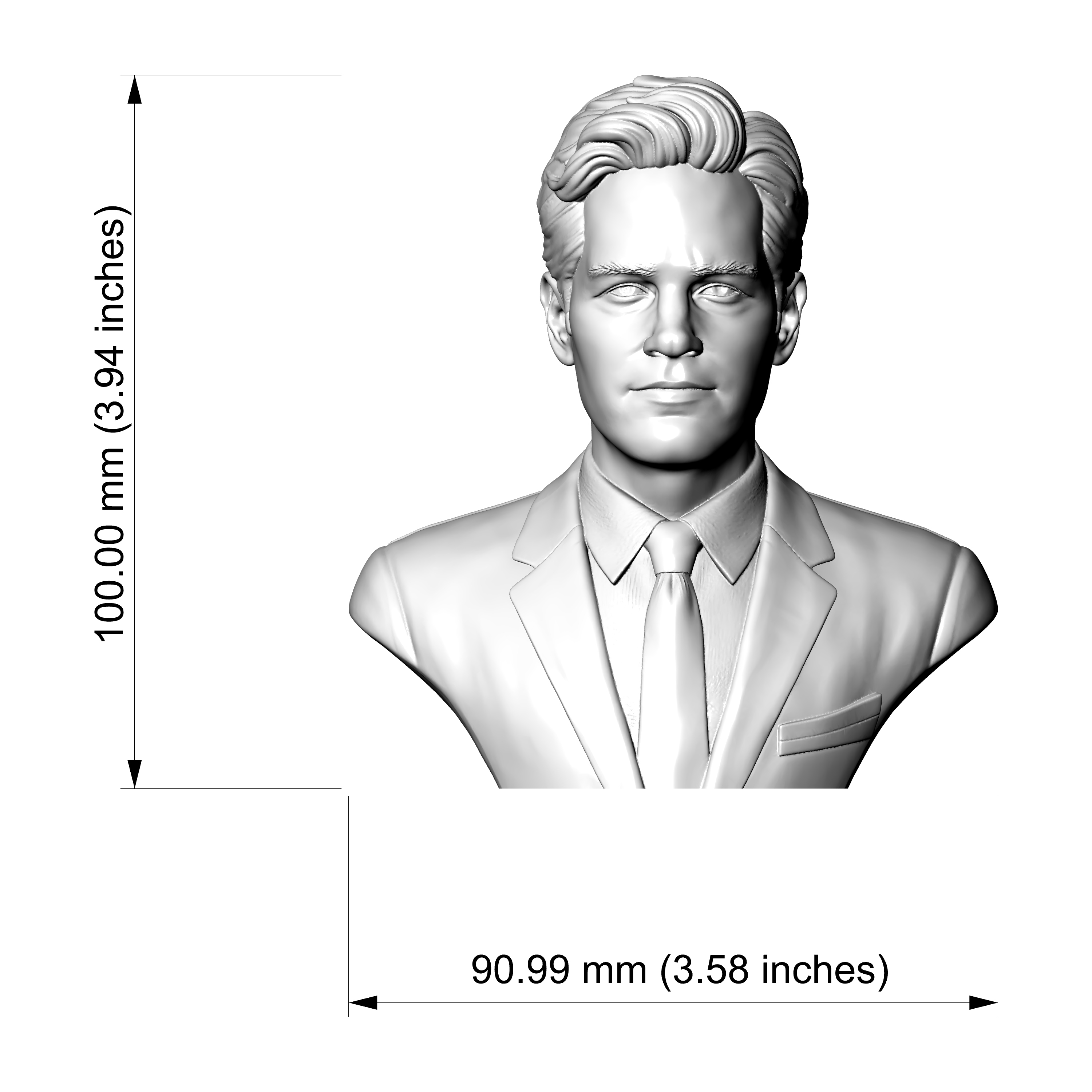 Paul Rudd Scott Lang 3D Printable Bust 3D Model