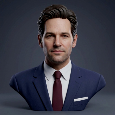 Paul Rudd Scott Lang 3D Printable Bust