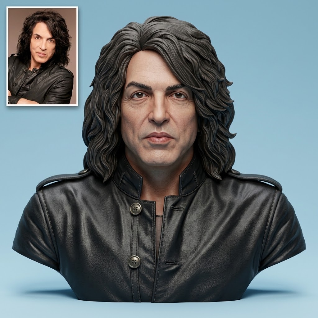 Paul Stanley 3D Printable Bust 3D Model
