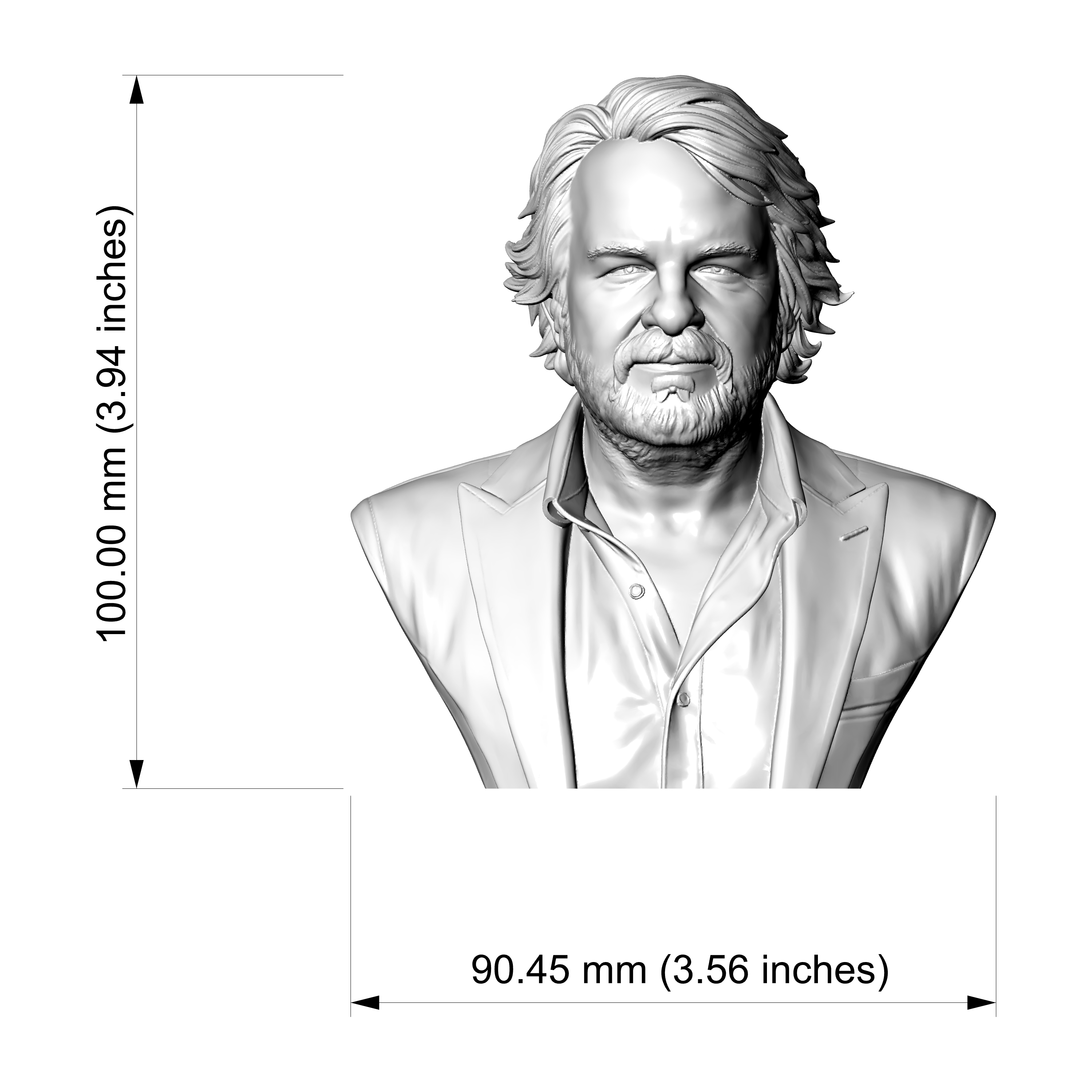 Peter Jackson Bust 3D Printable Model 3D Model