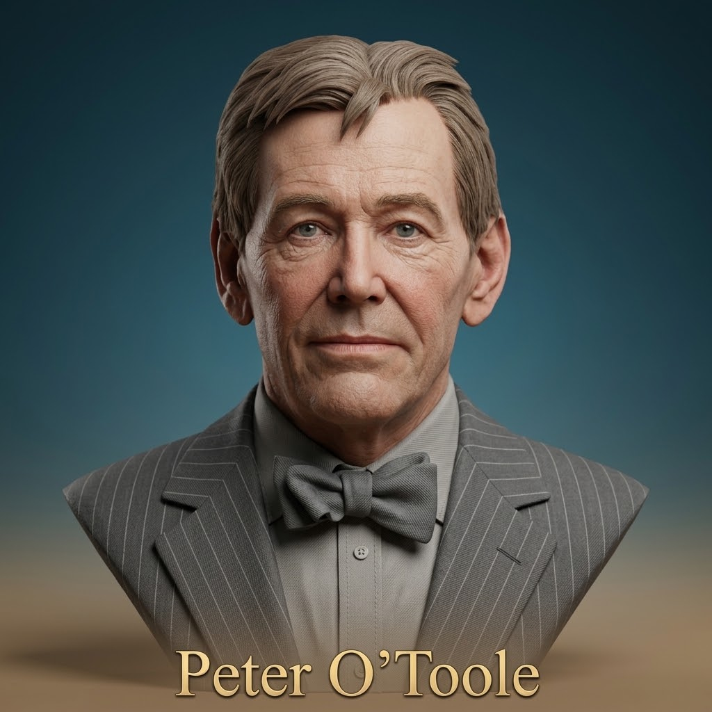 Peter OToole 3D Printable Bust 3D Model