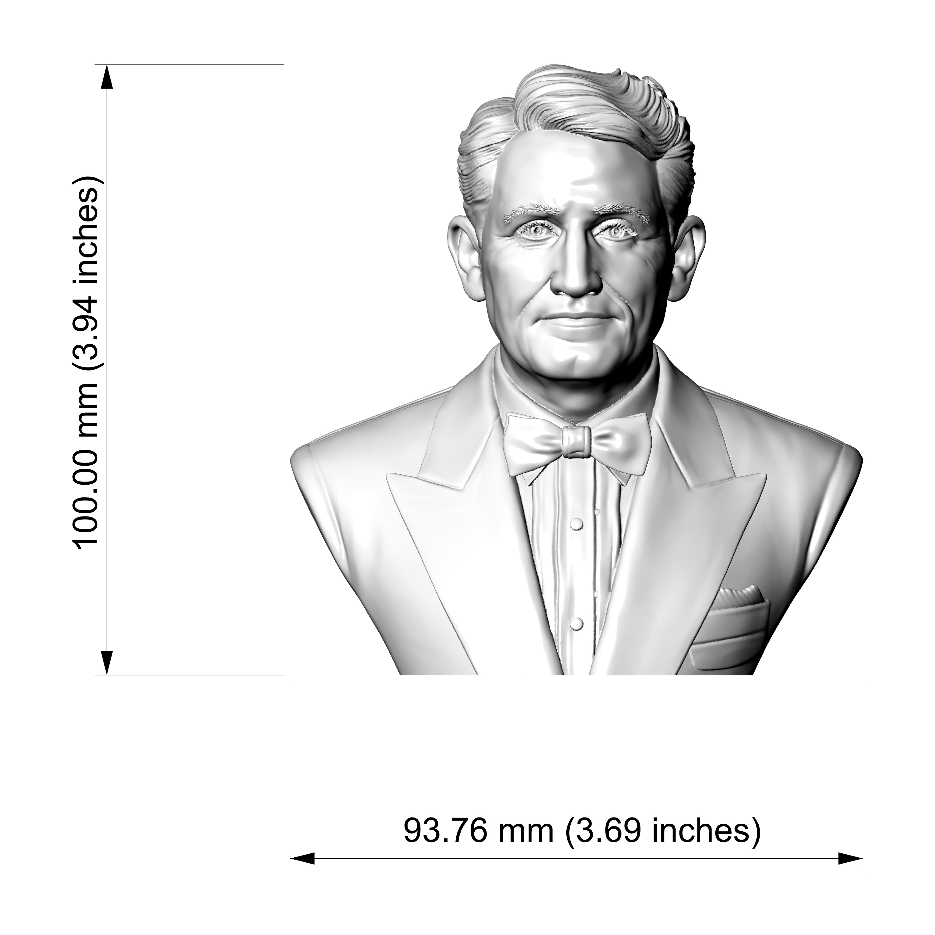 Spencer Tracy 3D Printable Bust 3D Model