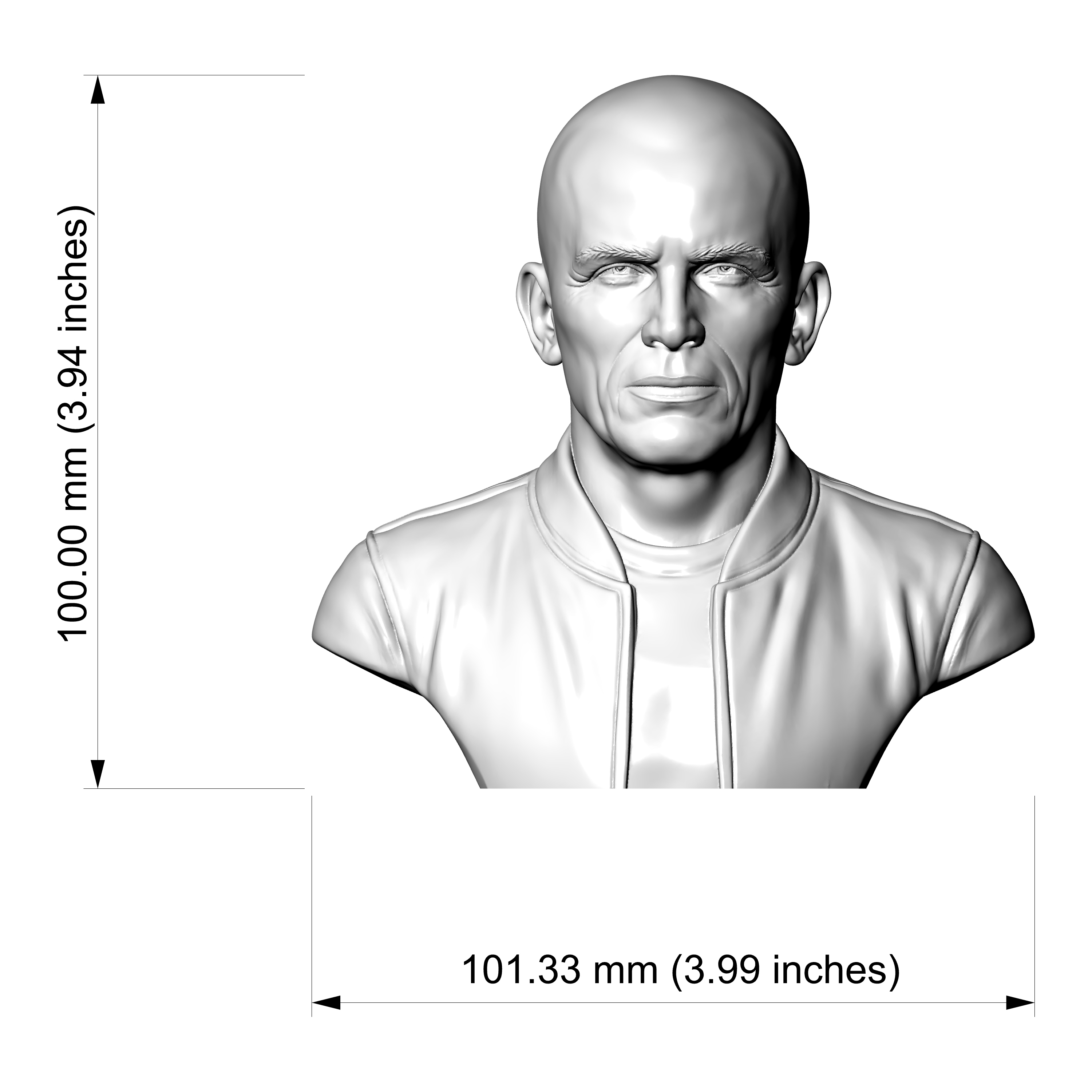 Peter Weller Bust 3D Print Model 3D Model