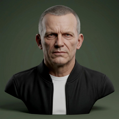 Peter Weller Bust 3D Print Model