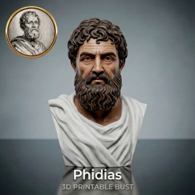Phidias Ancient Greek Sculptor 3D Printable Bust