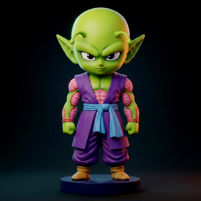 Piccolo Chibi Fan Art Sculpture Anime 3D Print Model