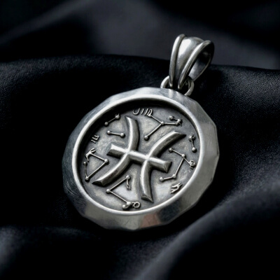 Pisces “Faceted Zodiac MedallionPendant