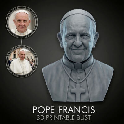 Pope Francis 3D Printable Bust