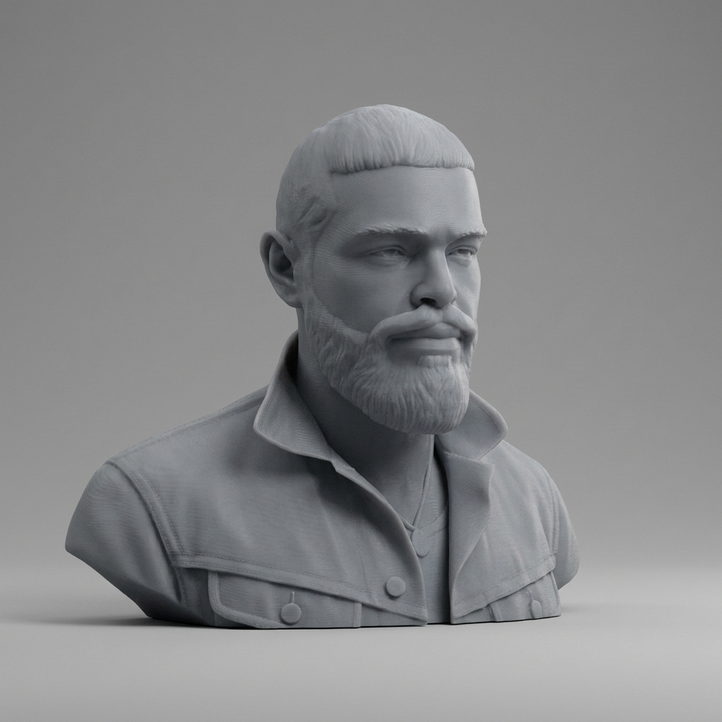 Post Malone 3D Printable Bust 3D Model