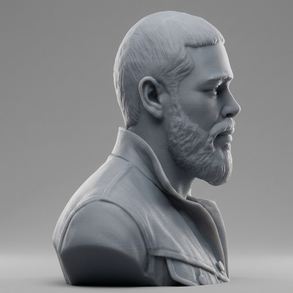Post Malone 3D Printable Bust 3D Model