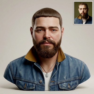 Post Malone 3D Printable Bust