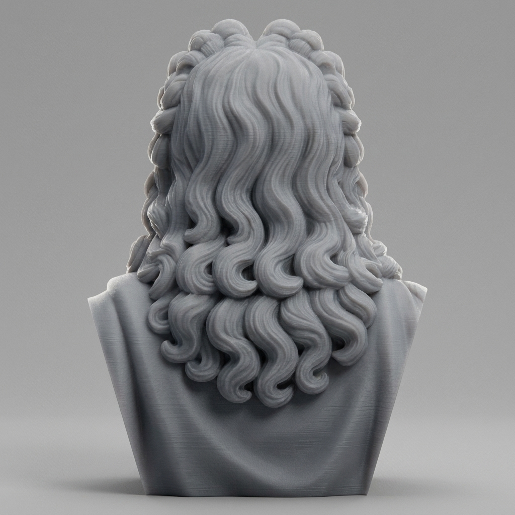 Prince Eugene of Savoy Historical Baroque Bust 3D Model