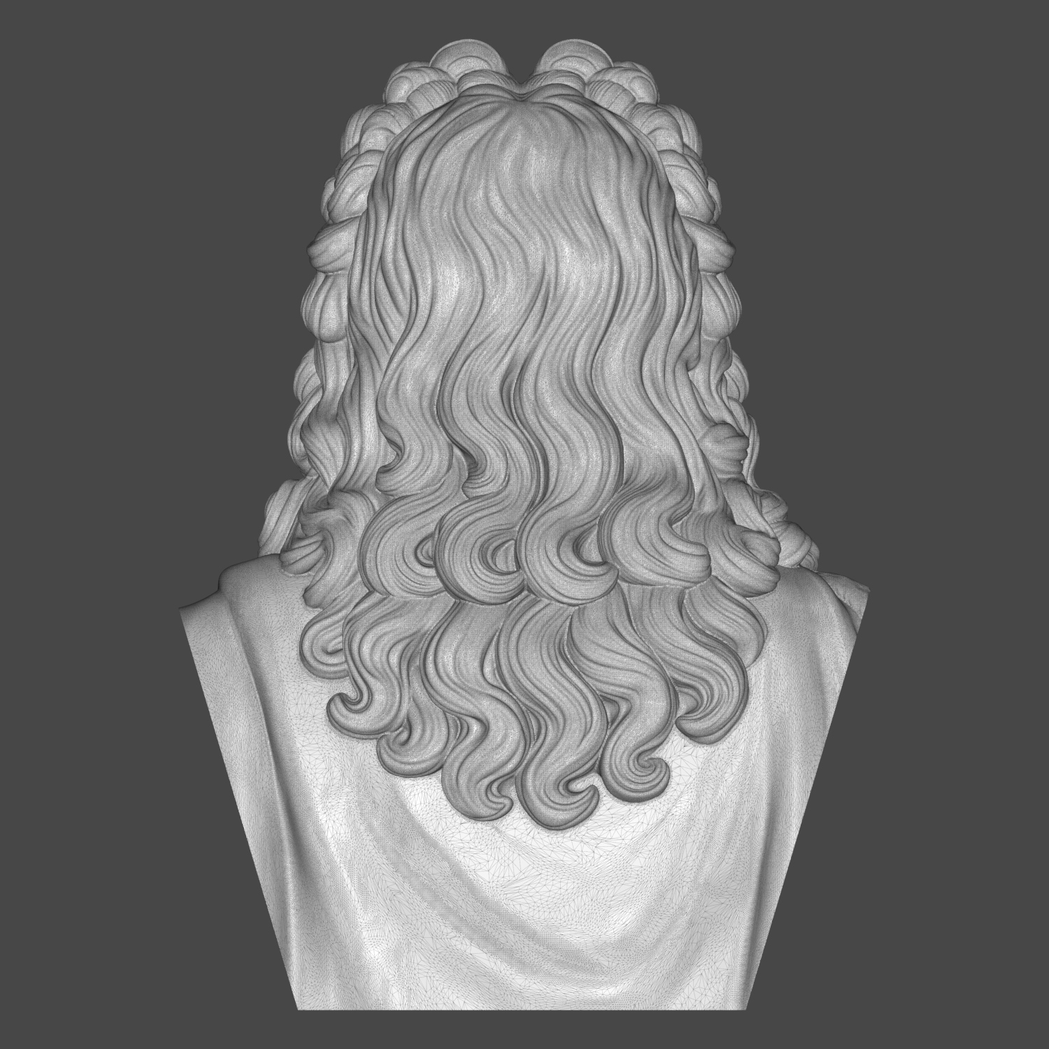 Prince Eugene of Savoy Historical Baroque Bust 3D Model