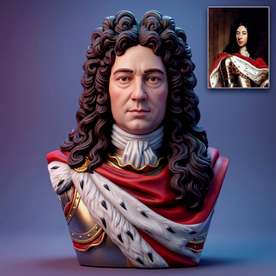 Prince Eugene of Savoy Historical Baroque Bust