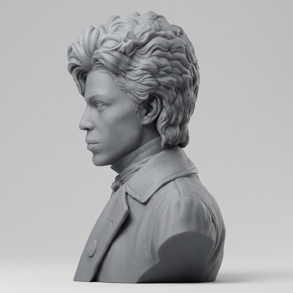 Prince Rogers Nelson Pop Icon 3D Printable Bust 3D Model
