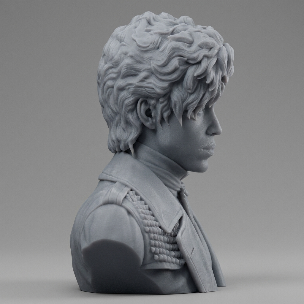 Prince Rogers Nelson Pop Icon 3D Printable Bust 3D Model