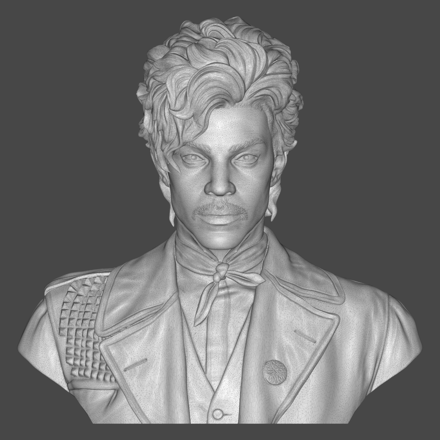 Prince Rogers Nelson Pop Icon 3D Printable Bust 3D Model