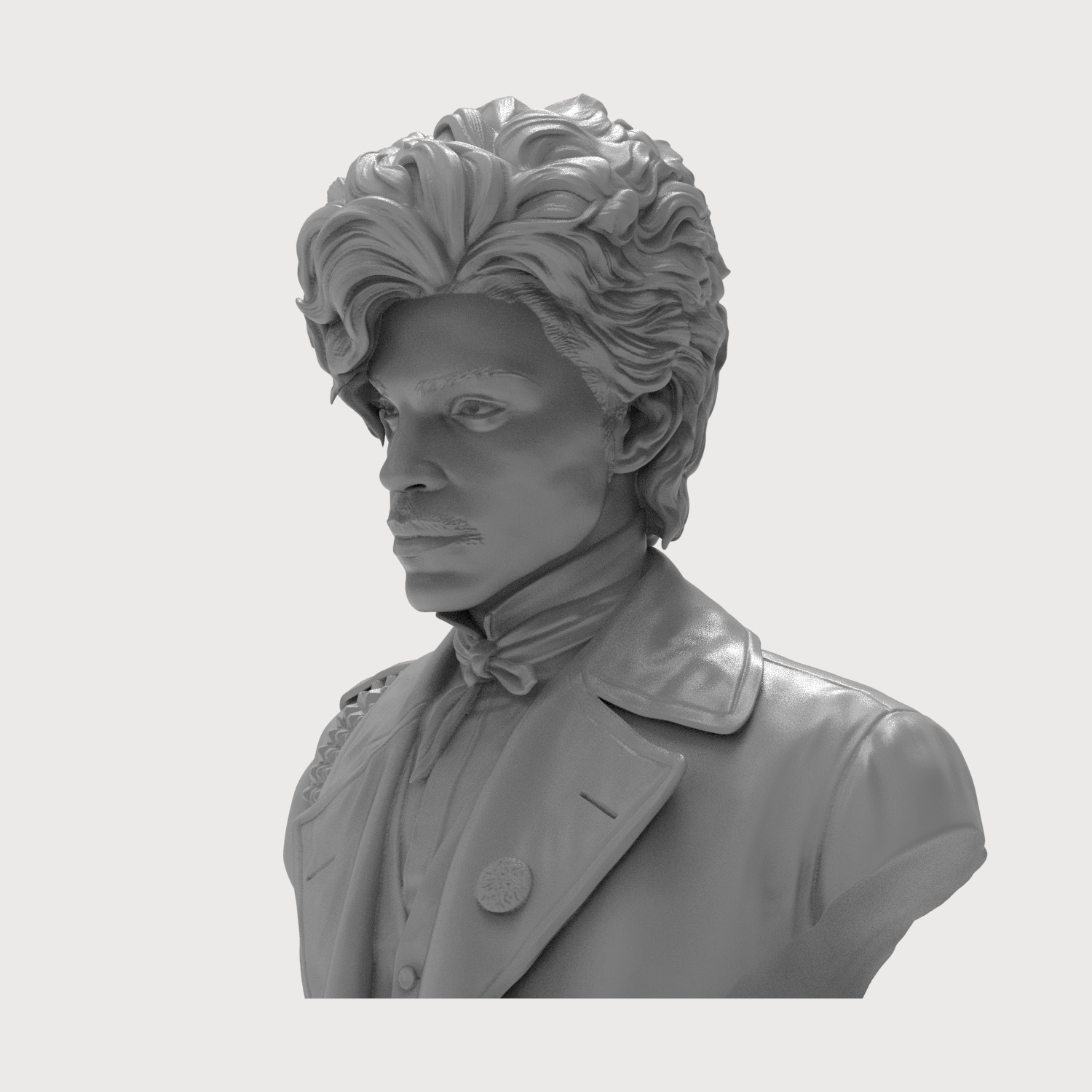 Prince Rogers Nelson Pop Icon 3D Printable Bust 3D Model