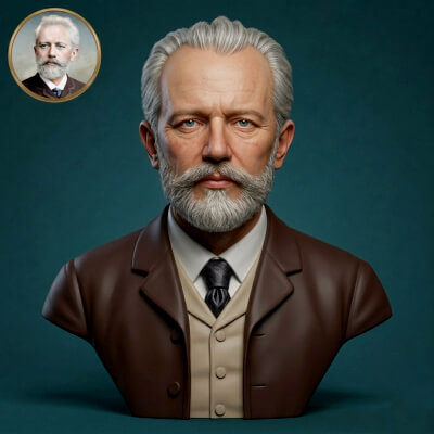 Pyotr Ilyich Tchaikovsky 3D Printable Bust