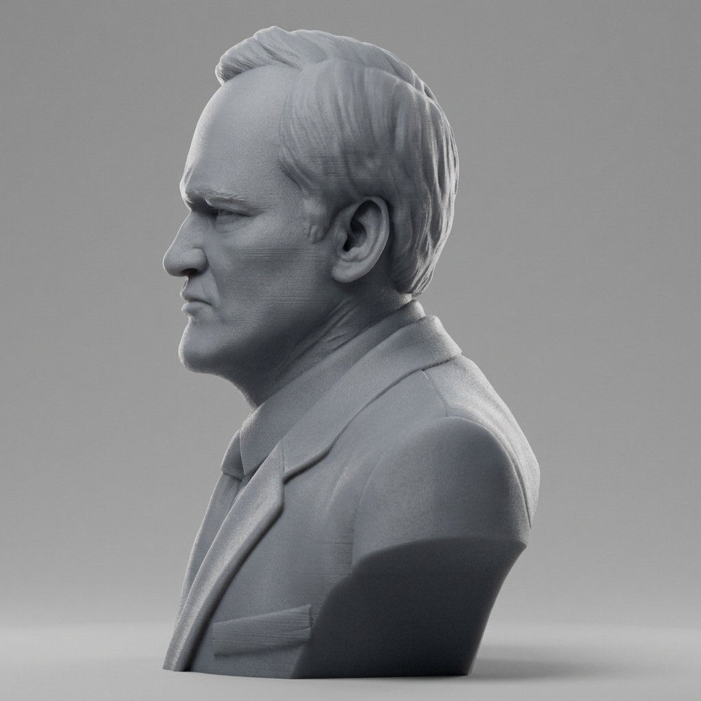 Quentin Tarantino Bust 3D Printable 3D Model