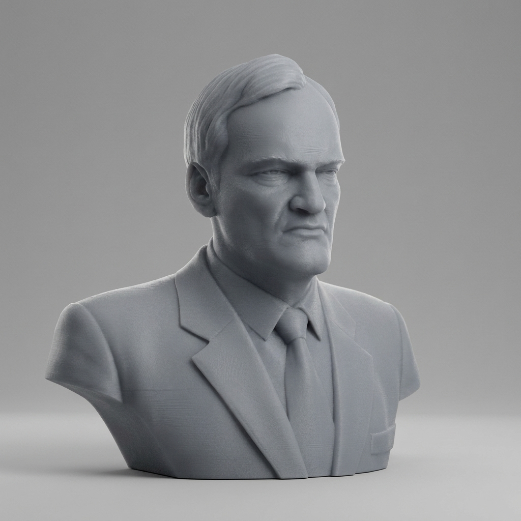 Quentin Tarantino Bust 3D Printable 3D Model