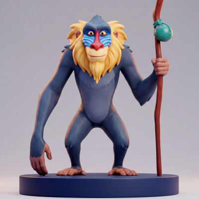Rafiki Lion King 3D Printable Figurine