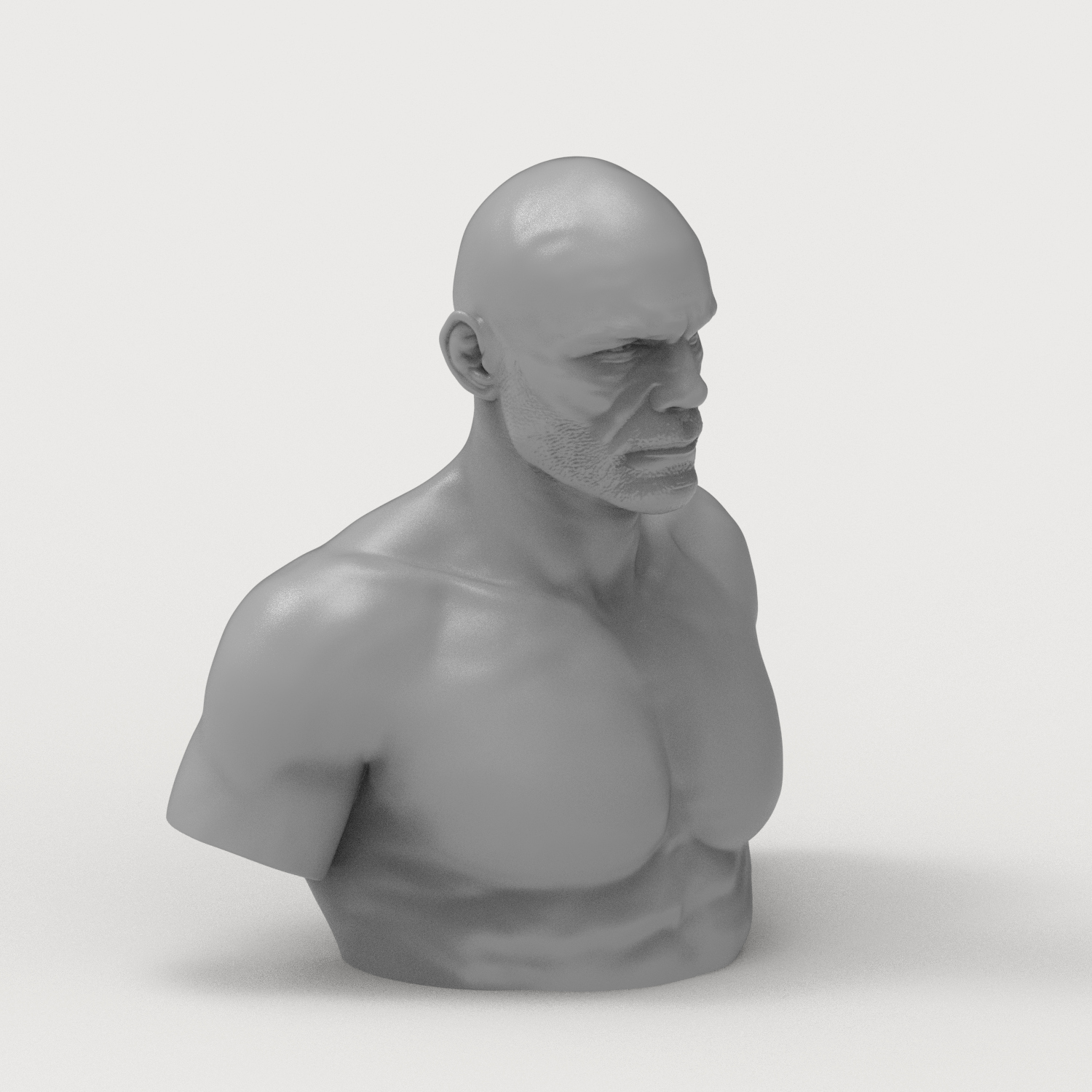 Randy Couture 3D Printable Bust 3D Model