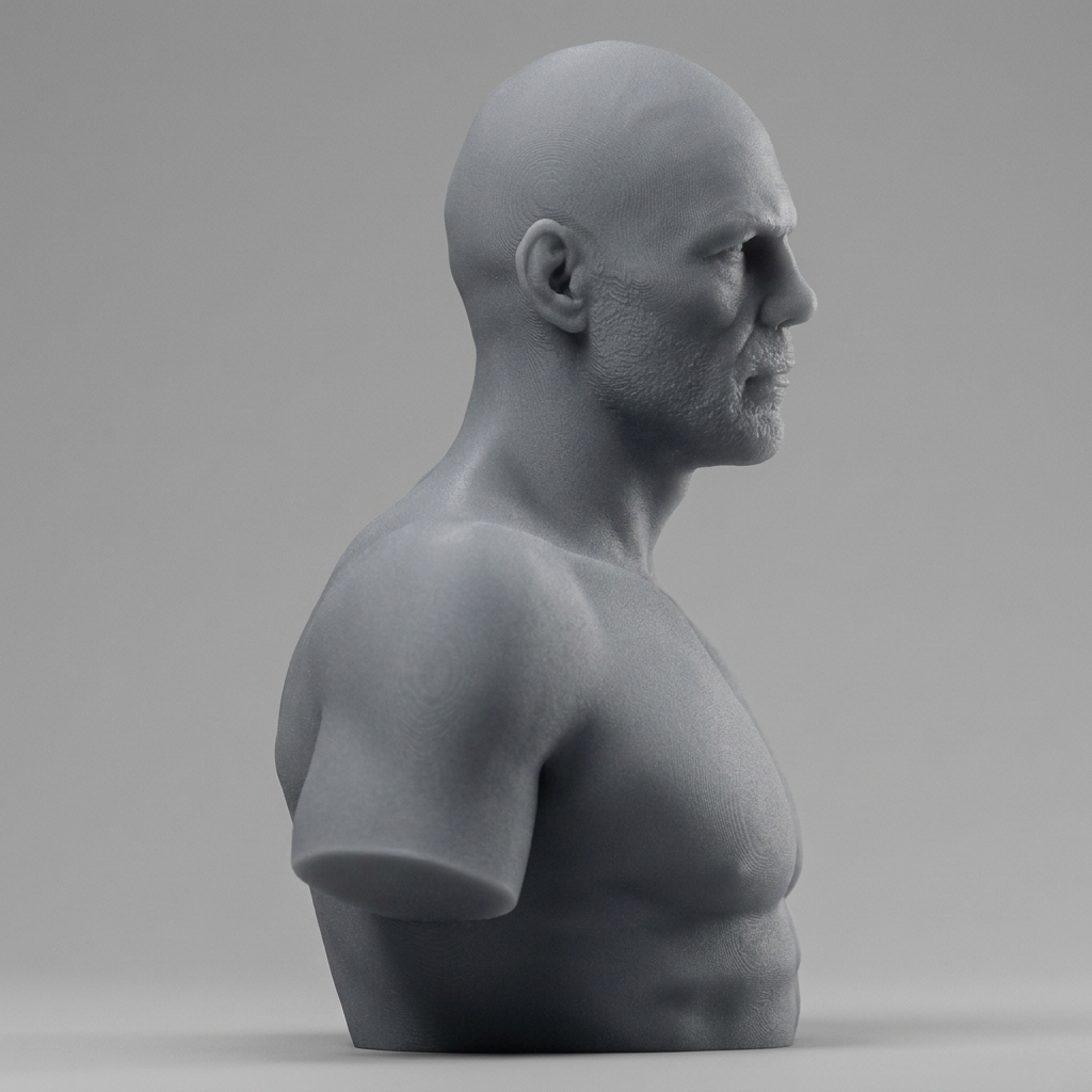 Randy Couture 3D Printable Bust 3D Model