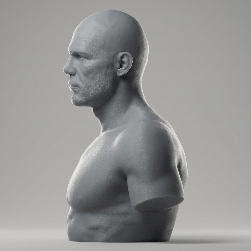 Randy Couture 3D Printable Bust 3D Model