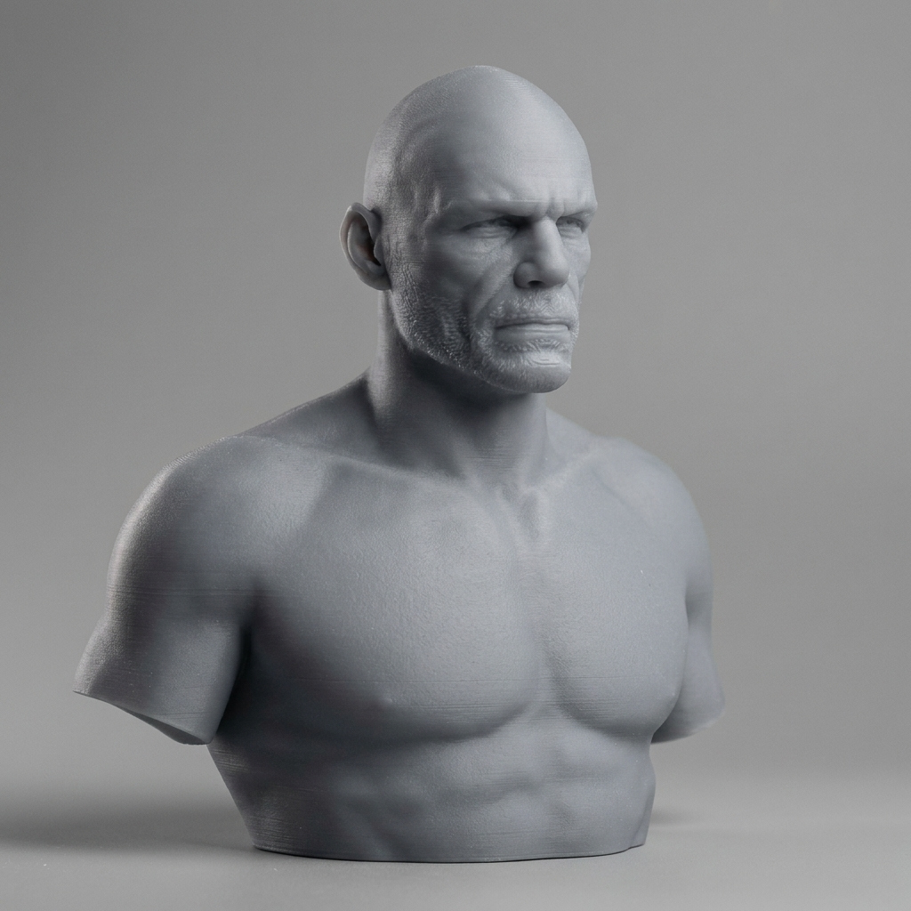 Randy Couture 3D Printable Bust 3D Model