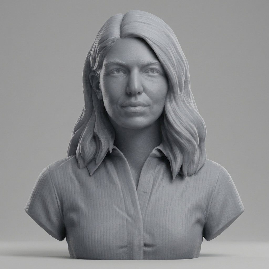 Renata Litvinova Russian Actress Bust 3D Model