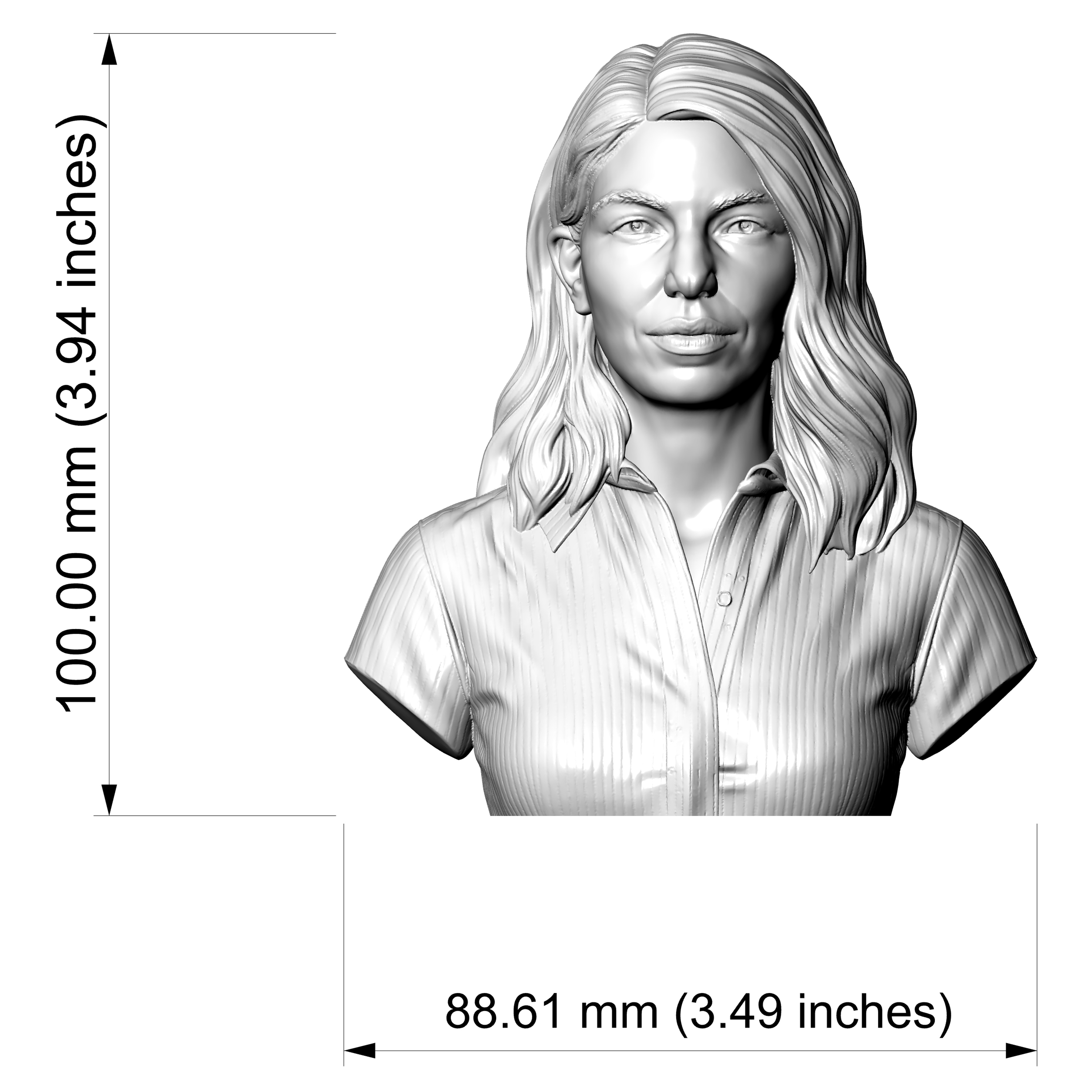 Renata Litvinova Russian Actress Bust 3D Model