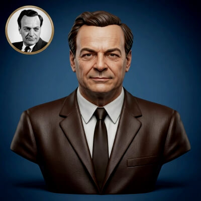Richard Feynman 3D Printable Bust