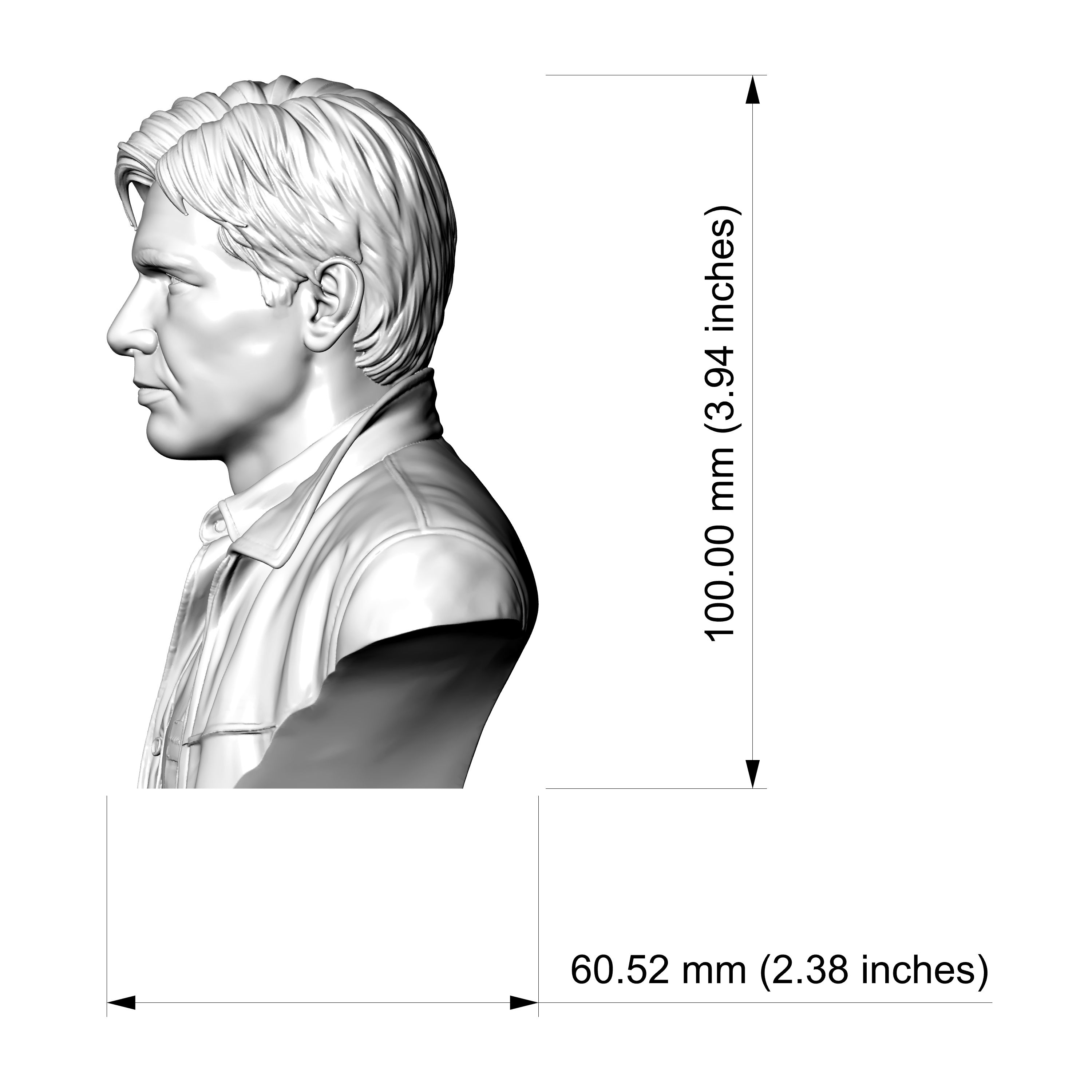 Rick Deckard Blade Runner 3D Printable Bust 3D Model