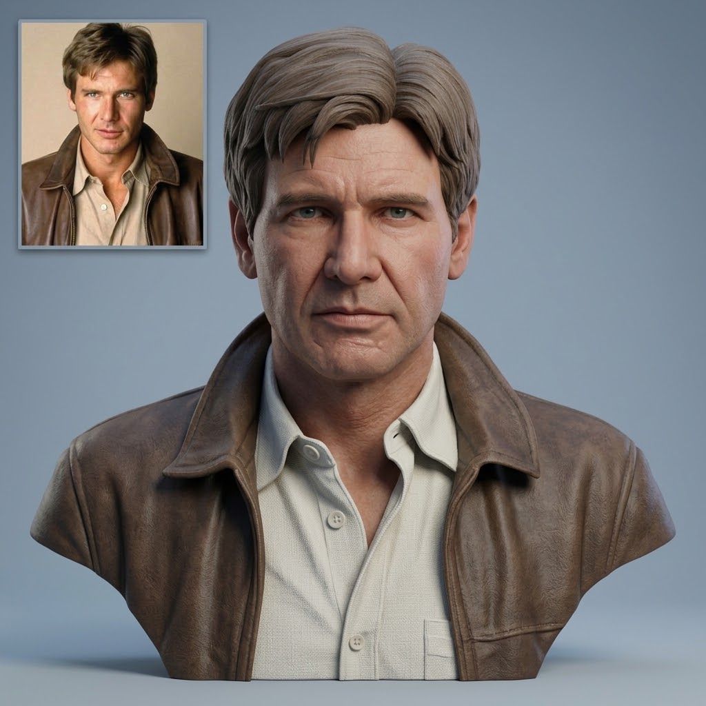 Rick Deckard Blade Runner 3D Printable Bust 3D Model