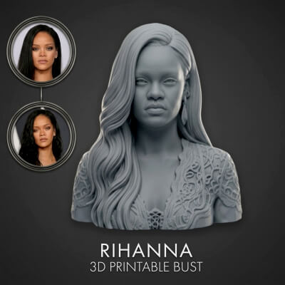 Rihanna 3D Printable Bust